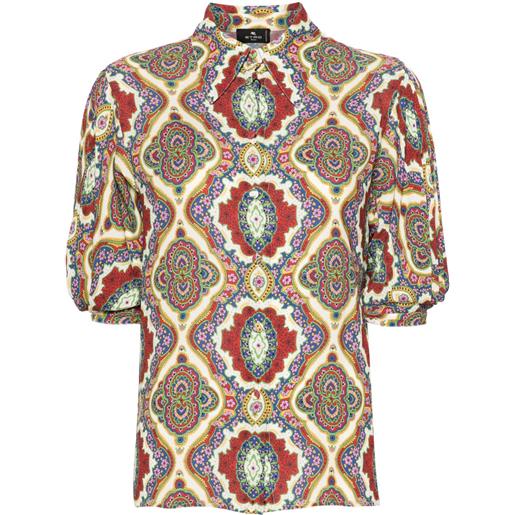 ETRO blusa con stampa grafica - rosso