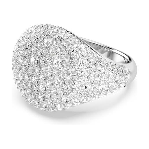 Swarovski anello cocktail meteora, bianco, placcato rodio
