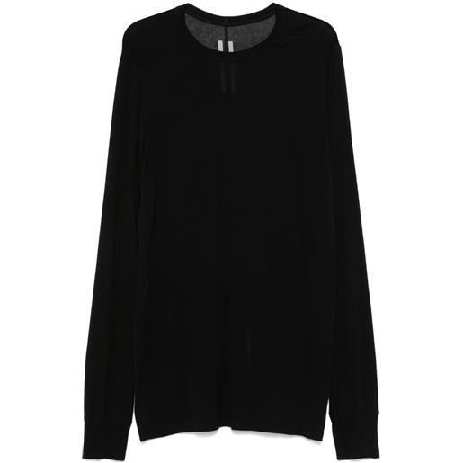 Rick Owens t-shirt a maniche lunghe - nero