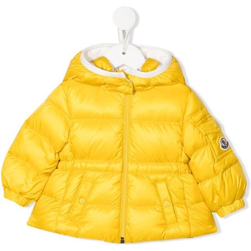 Moncler Enfant piumino con applicazione - giallo