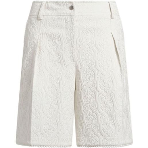 ETRO bermuda con motivo paisley jacquard - bianco