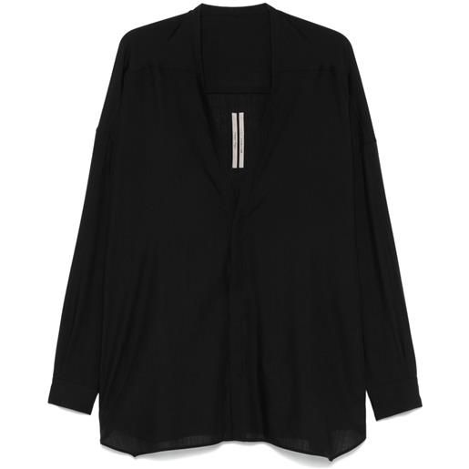 Rick Owens blusa in lana vergine - nero