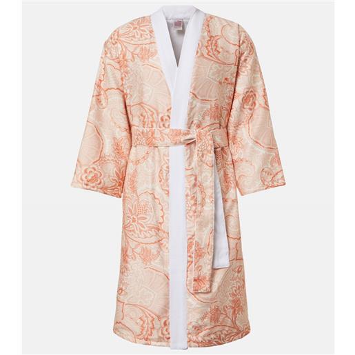 Etro accappatoio bloom in cotone paisley