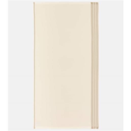 Loro Piana telo mare in cotone e cashmere a righe
