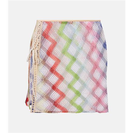 Missoni minigonna in crochet a zig-zag