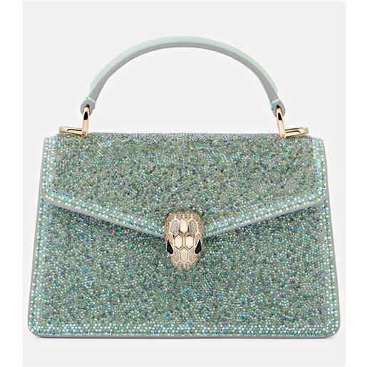 Bvlgari borsa serpenti forever mini in suede