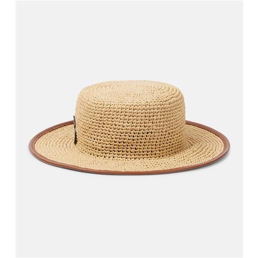 Gucci cappello double g con pelle