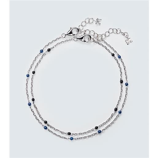 Mateo set di 2 bracciali in argento sterling e smalto