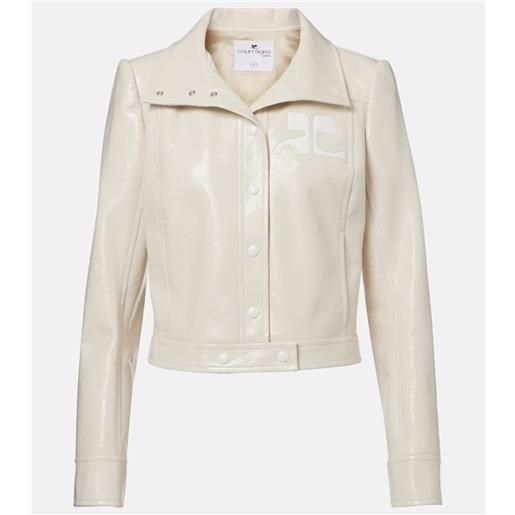 Courreges courrã¨ges giacca in similpelle con logo