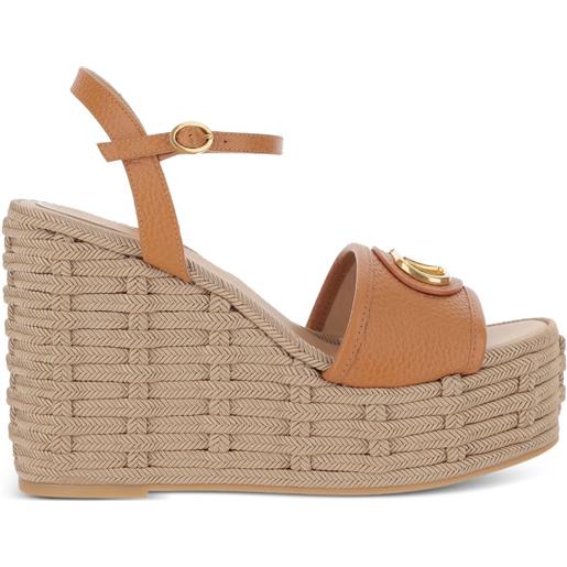Valentino Garavani espadrilles con placca vlogo 120mm - marrone
