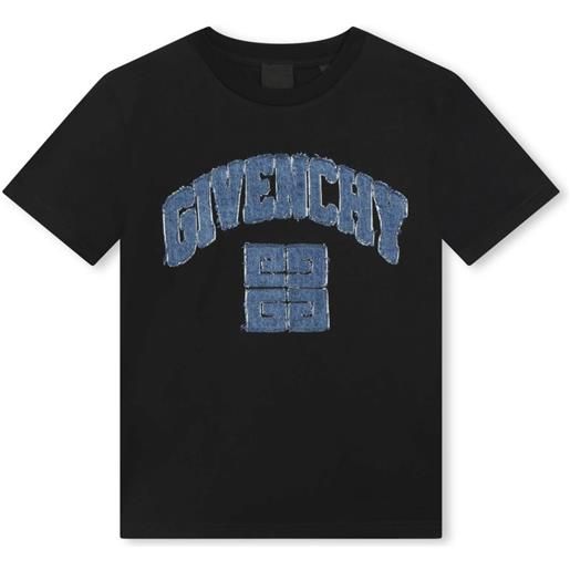 Givenchy Kids t-shirt con applicazione logo - nero