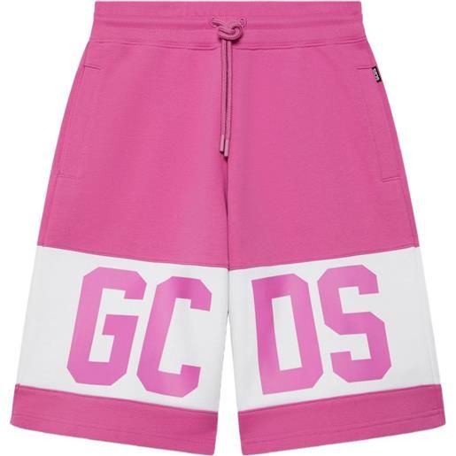 GCDS shorts running con logo - rosa