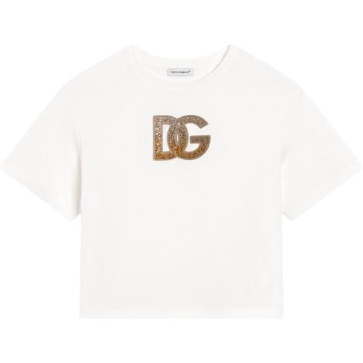 Dolce & Gabbana Kids t-shirt in cotone - bianco