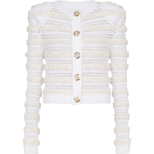 Balmain cardigan in tweed - bianco
