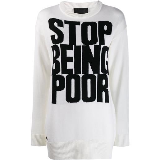 Philipp Plein maglione statement - bianco