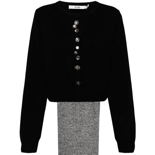 b+ab set cardigan con decorazione - nero
