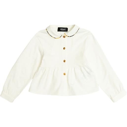Versace Kids camicia con colletto alla peter pan - bianco