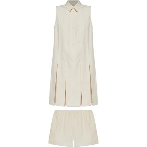 Moncler abito corto in cotone - bianco