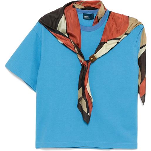 Kolor top con ricamo - blu