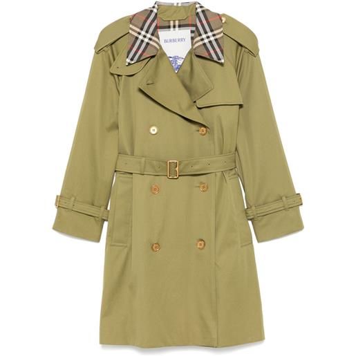 Burberry trench doppiopetto castleford - verde