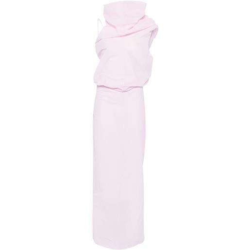 KHAITE abito lungo jeanty - rosa