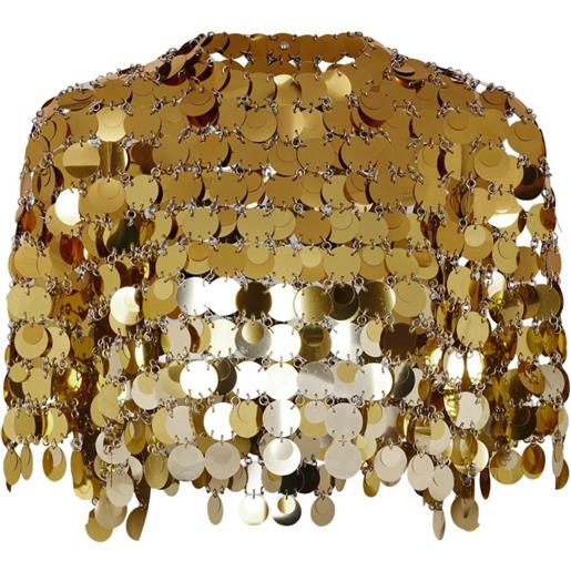 Rabanne top crop con decorazione - oro