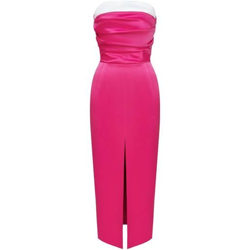 POST MERIDIEM abito midi in raso - rosa