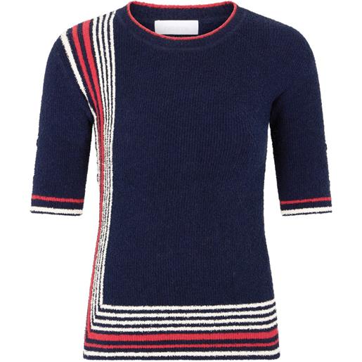 Rabanne top in maglia a righe - blu