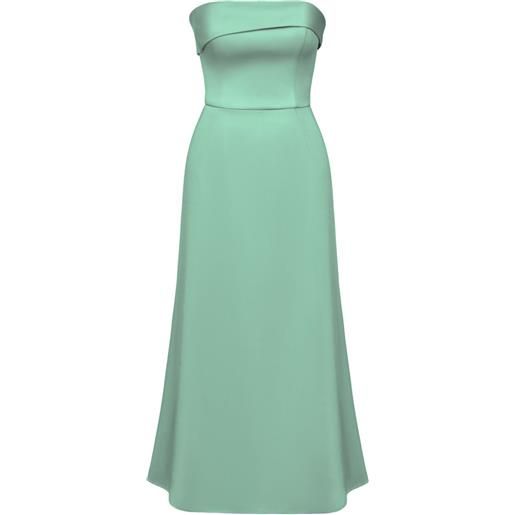 POST MERIDIEM abito midi senza spalline - verde
