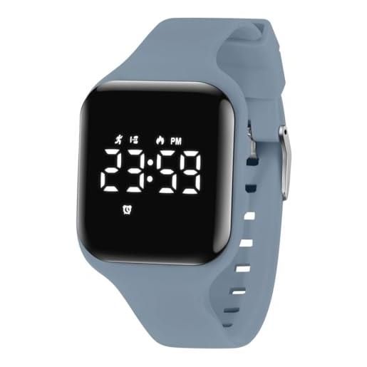 aswan watch orologio digitale bambina bambino con contapassi, calorie e distanza senza app, sveglia, cronometro, data, luce-orologio da polso ragazza ragazzo con cinturino in silicone