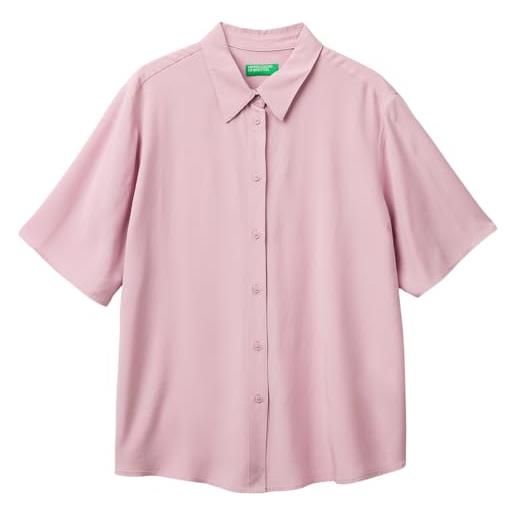 Camicia United Colors Of Benetton In Cotone Organico – Fit Regolare, Bottoni Finta Madreperla