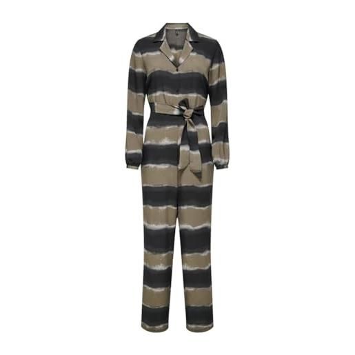 ONLY onlnova life elite l/s zira jumpsuit aop, red orange/aop: 591 soul, m