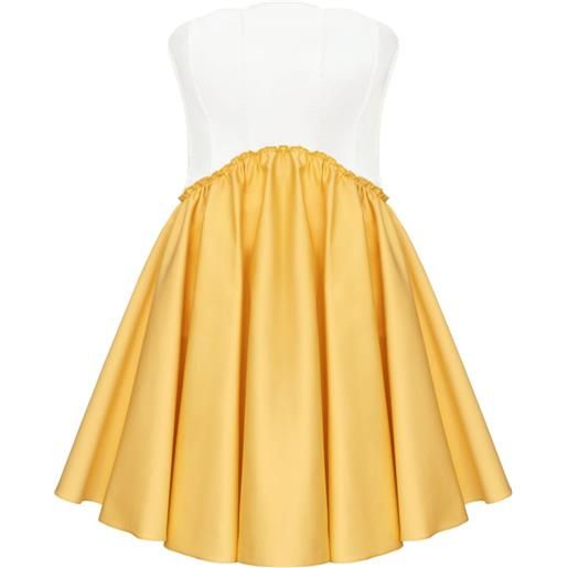POST MERIDIEM abito corto plissettato - giallo