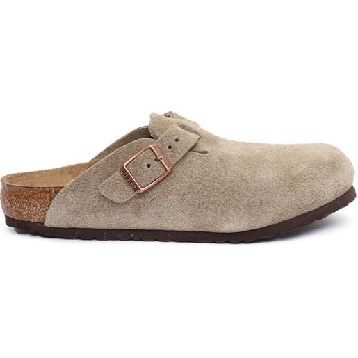 BIRKENSTOCK boston kids taupe, suede leather