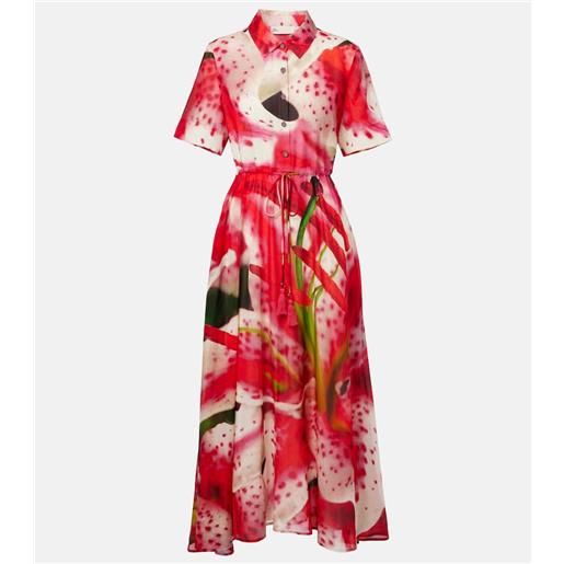 Tory Burch abito chemisier in seta e cotone con stampa