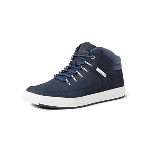 Timberland davis square hiker, stivali, uomo, navy nubuck, 44.5 eu