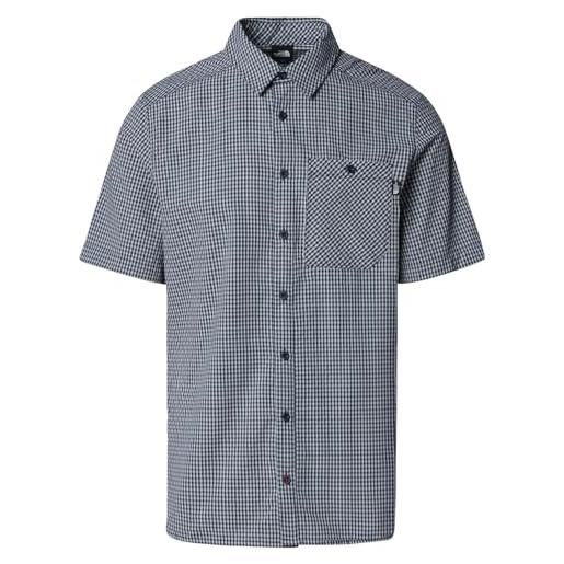 THE NORTH FACE nf00cd5z0qv m s/s hypress shirt-eu t-shirt uomo summit navy plaid taglia s
