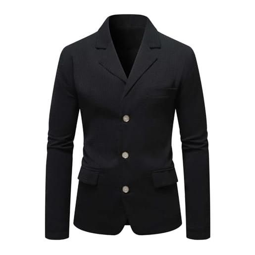 Giacca Uomo Casual Blazer Classico Gessato Da Uomo, Elegante