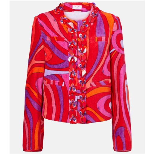 Pucci giacca marmo in spugna di cotone