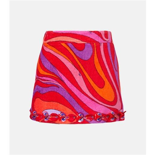 Pucci minigonna marmo in spugna di cotone