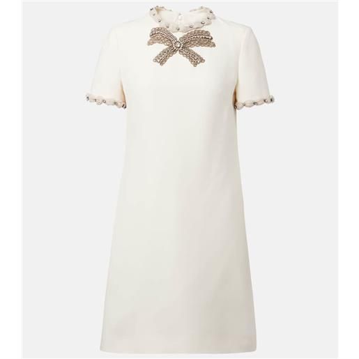 Valentino miniabito in lana e seta con decorazioni