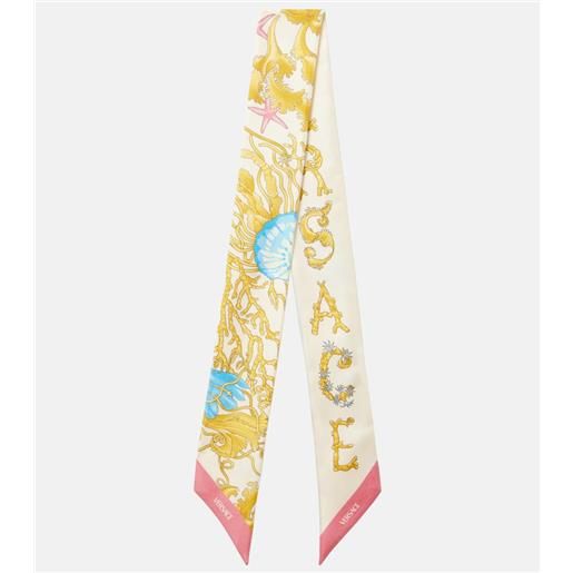 Versace sciarpa underwater barocco in seta
