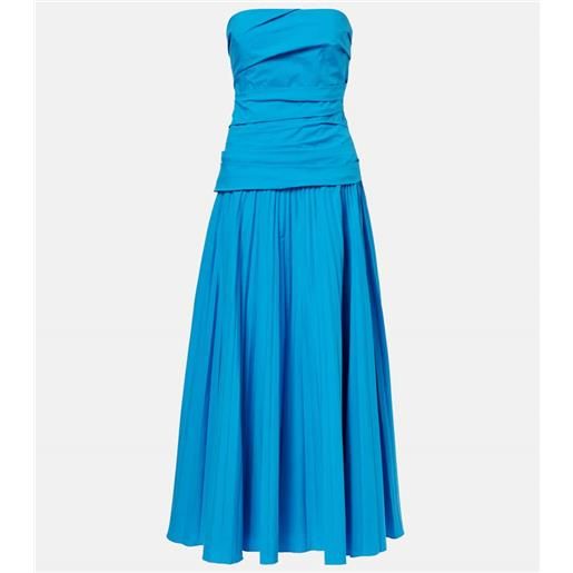 Simkhai abito midi arie in misto cotone senza spalline