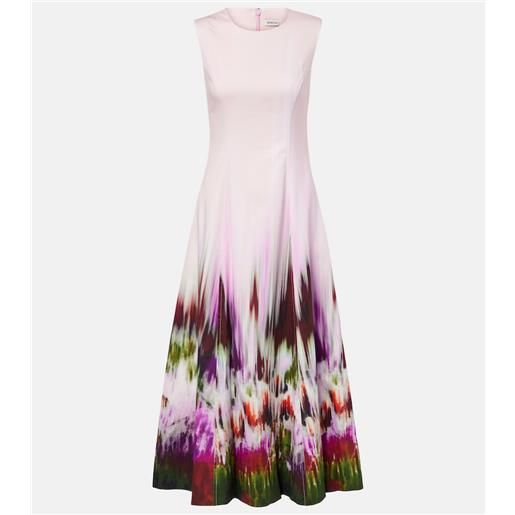 Simkhai abito midi magnolia in misto cotone e rayon