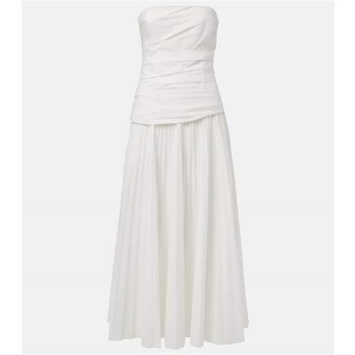 Simkhai abito midi arie in misto cotone senza spalline