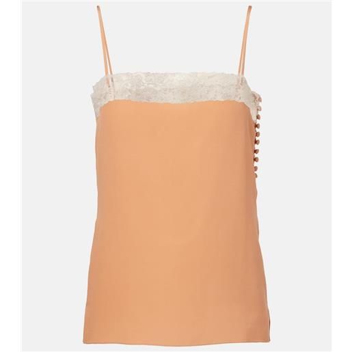 Chloe chloã© camisole in seta con pizzo