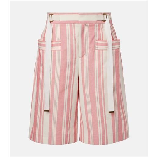 Chloe chloã© bermuda in cotone a righe
