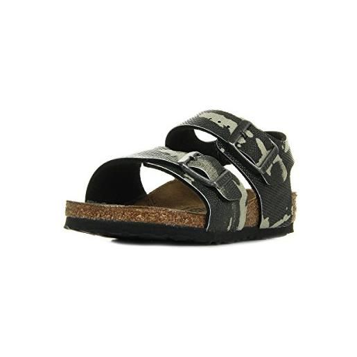 Birkenstock new york, sandali con cinturino alla caviglia unisex - bambini, mehrfarbig (city camo gray), 26 eu