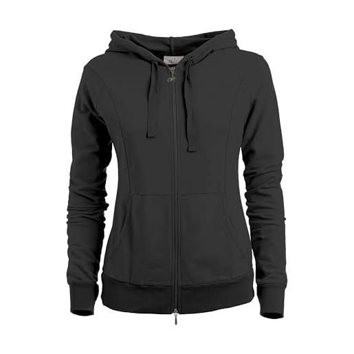 DEHA - felpa full zip fitness hoodie in cotone, nero (s)