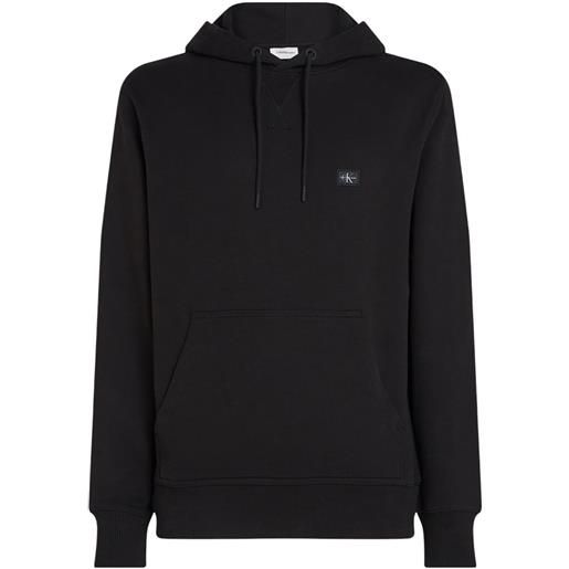 CALVIN KLEIN felpa cappuccio woven label